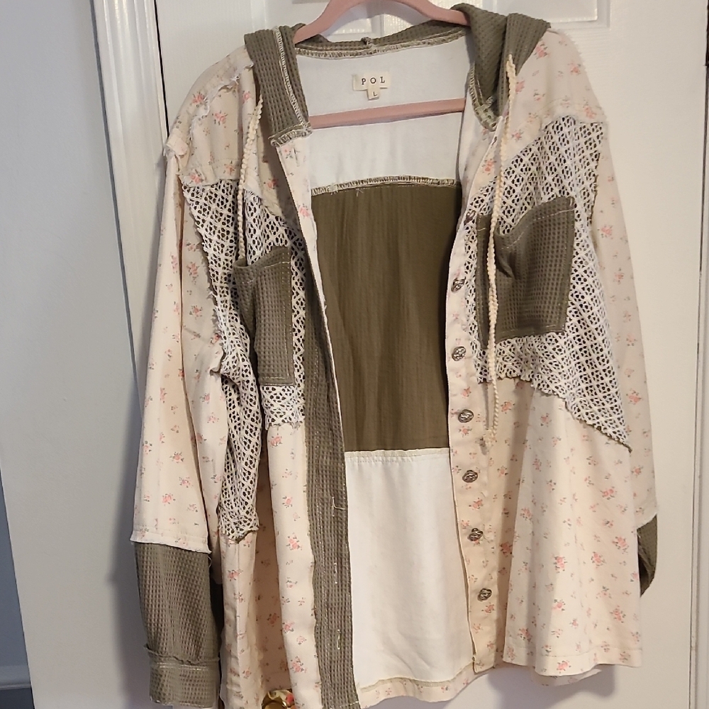 Pol Floral Patchwork Hoodie With Pockets. Perfect… - image 2